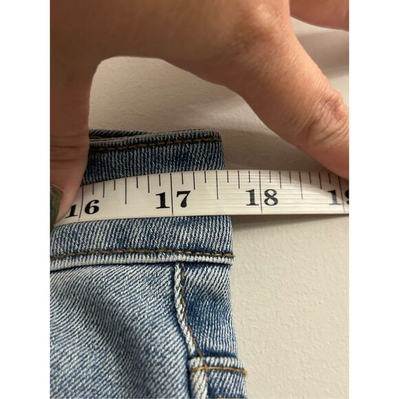 Y2K Juliette patchwork slim boyfriend distressed jeans size 10 - Picture 5 of 9